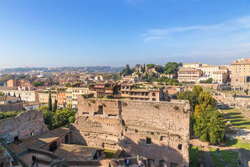 Fototapeta na wymiar Rome, Italy. View from the Palatine hill