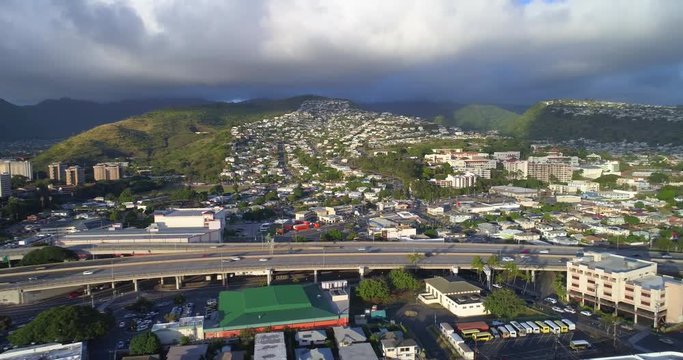 Aerial video of Manoa Hawaii 4k 30p