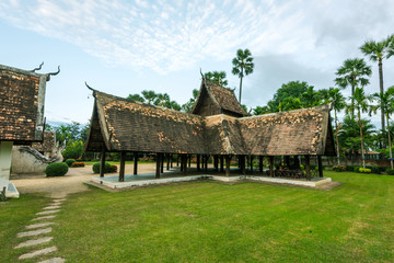 Wat Ton Kain, Old wooden temple in Chiang Mai Thailand, They are public domain or treasure of Buddhism. (vintage style)