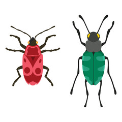 Insect icon flat isolated vector illustration.