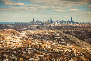 Foto auf Leinwand Luftaufnahme von Chicago, Illinois © Chuck Place