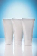 Three tubes with skin care