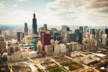 Aerial view of Chicago, Illinois