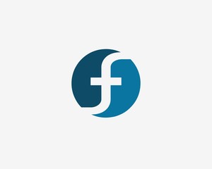 Letter F logo icon design template elements. Logo initial letter F .