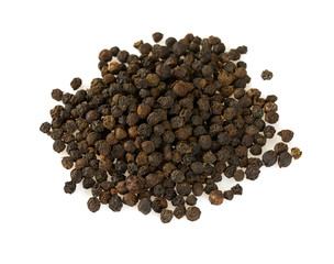 black pepper isolated on white