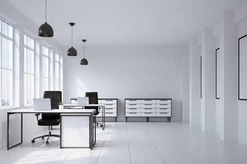 White CEO office, windows