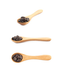 Spoon full of chocolate candies