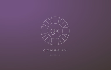 gx g x monogram floral line art flower letter company logo icon design