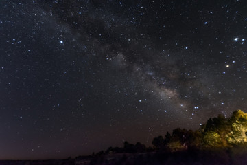 Naklejka premium Milky Way over Grand Canyon
