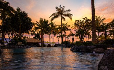 Hawaiit resort pool closeup