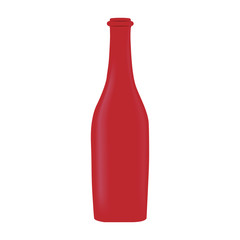 red glass bottle wine design vector illustration eps 10