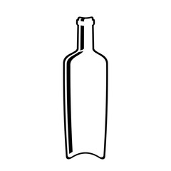 glass bottle wine line design vector illustration eps 10