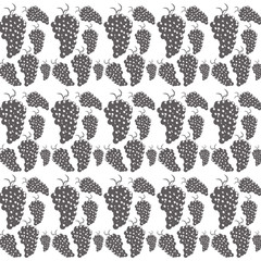bunch grapes seamless pattern design vector illustration eps 10