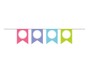 garland decoration festive clored vector illustration eps 10