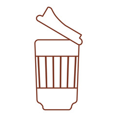 paper cup coffee out line vector illustration eps 10