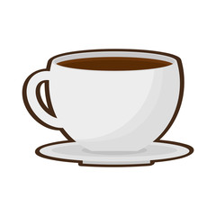 cup coffee fresh plate design vector illustration eps 10