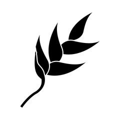 heliconia tropical natural pictogram vector illustration eps 10