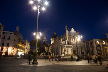 Fototapeta na wymiar View of Catania cathedral