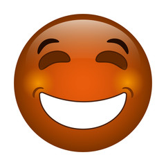 laughing emoticon style icon vector illustration eps 10