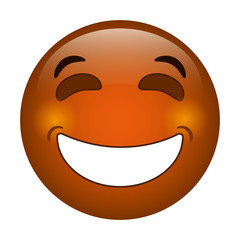 Obraz premium laughing emoticon style icon vector illustration eps 10
