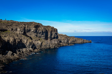 Fototapeta premium Tenerife,Canary Islands,Spain. View on rocky cliffs and ocean