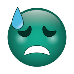 crying face emoticon funny icon vector illustration eps 10
