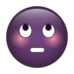 eye rolling emoticon funny icon vector illustration eps 10