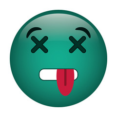 dead emoticon funny icon vector illustration eps 10