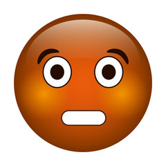 surprised emoticon funny icon vector illustration eps 10