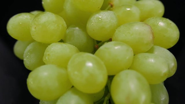 A bunch of grapes in a close up shot
