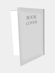 Szablon cienkiej książki z białą stroną - obrazy, fototapety, plakaty