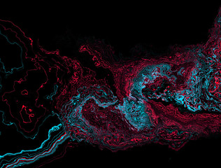 abstract blue red twisted waves