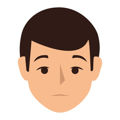 colorful silhouette front view man vector illustration