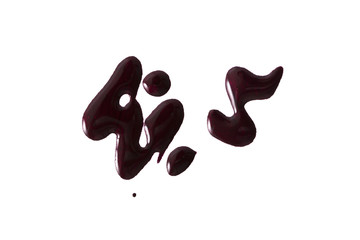 Dark purple color nail polish with glitter on background