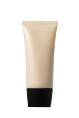 Tube of foundation cream isolated on background