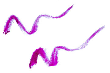 Beautiful purple color lipstick brush stroke on background