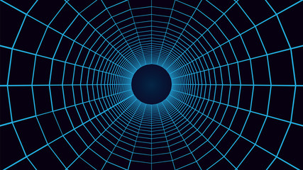 Obraz premium Siatka tunelu, siatki 3d streszczenie tło