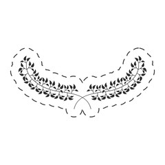 decoration floral branch thin line vector illustration eps 10