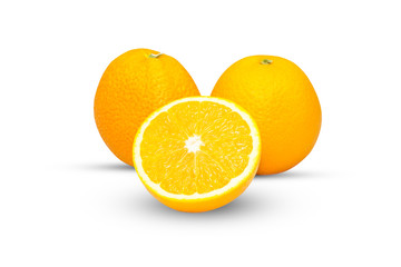 Orange fruit isolated on white