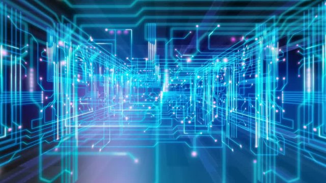Abstract Animation Technological Background Loop