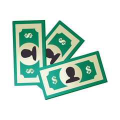 bills money isolated icon vector illustration design