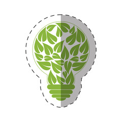 environment leaves shape bulb natural vector illustration eps 10