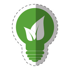 environment bulb leave light vector illustration eps 10