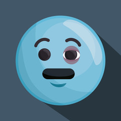 face emoticon character icon vector illustration design