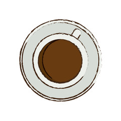 coffee cup beverage plate vector illustration eps 10