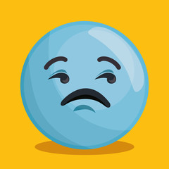 face emoticon character icon vector illustration design