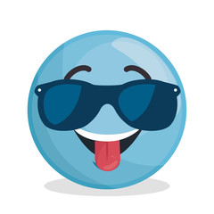 face emoticon character icon vector illustration design