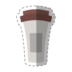 paper coffee cup fresh cut line vector illustration eps 10