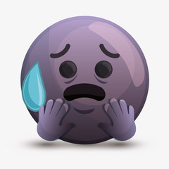 Fototapeta premium face emoticon character icon vector illustration design