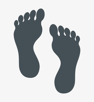 Human Footprint Isolated Icon Vector Illustration Design